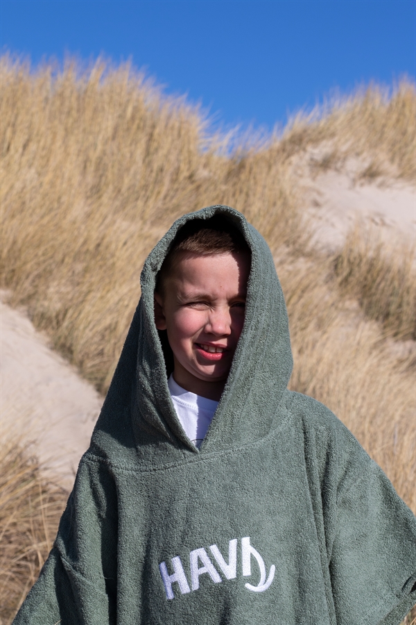 HAVS Junior Poncho Towel - Dusty Green